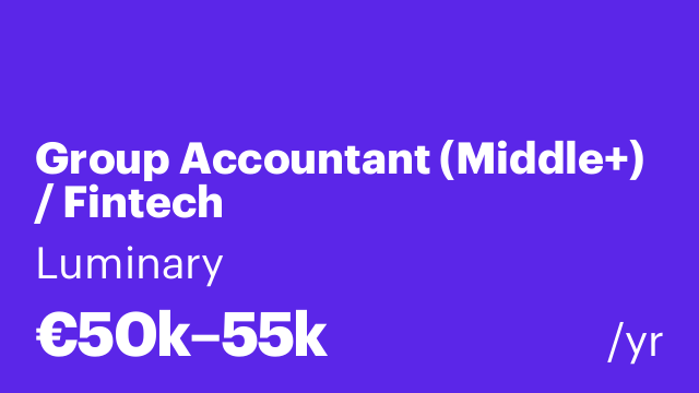 Group Accountant (Middle+) / Fintech