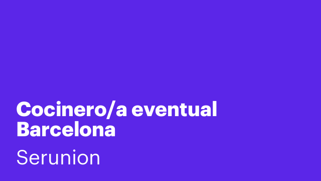 Cocinero/a eventual Barcelona