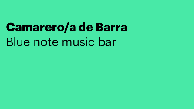 Camarero/a de Barra