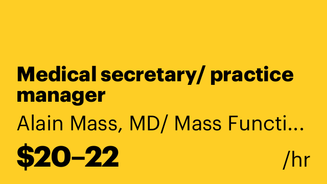 Medical secretary/ practice manager