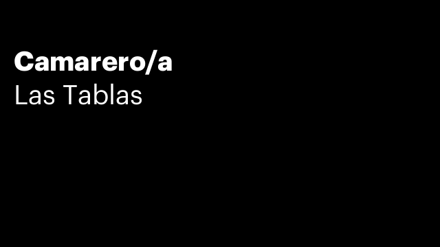 Camarero/a