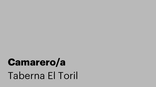 Camarero/a