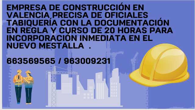 oficial de tabiqueria