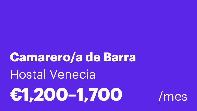 Camarero/a de Barra