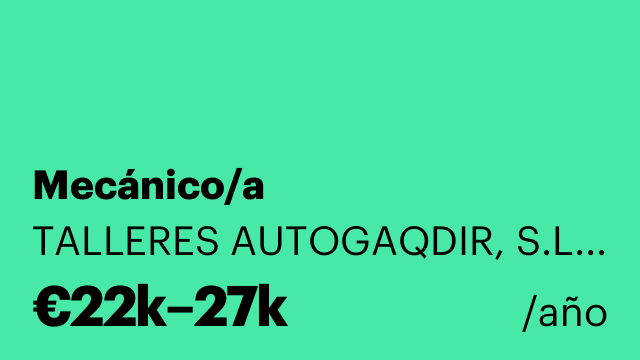 Mecánico/a