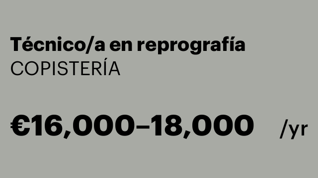 Técnico/a en reprografía
