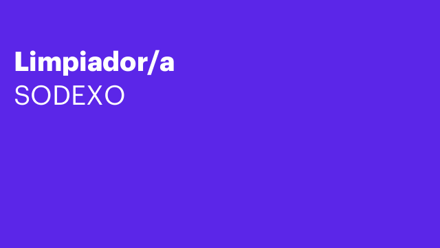 Limpiador/a