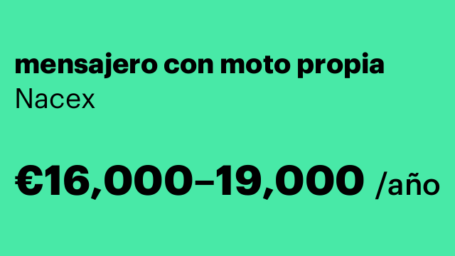 mensajero con moto propia