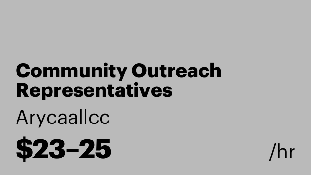 Community Outreach Representatives