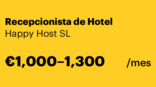 Recepcionista de Hotel
