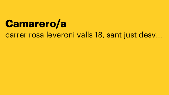 Camarero/a