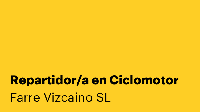 Repartidor/a en Ciclomotor