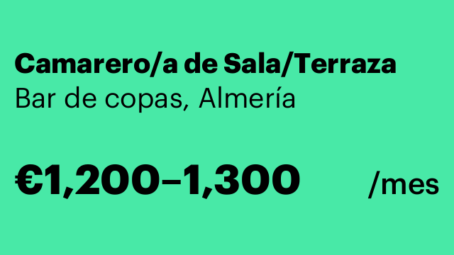 Camarero/a de Sala/Terraza
