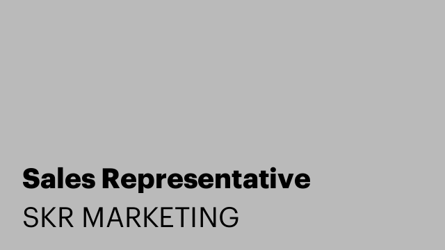 Sales Representative