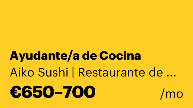 Ayudante/a de Cocina