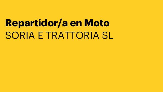 Repartidor/a en Moto