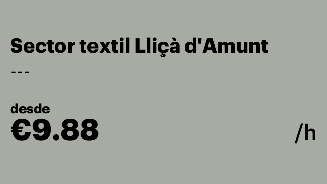 Sector textil Lliçà d'Amunt