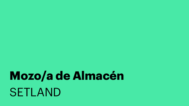 Mozo/a de Almacén