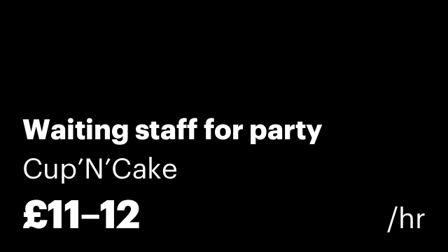 Waiting staff for party