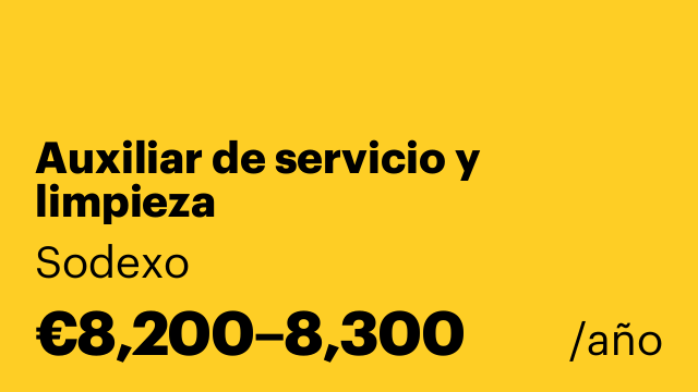 Auxiliar de servicio y limpieza