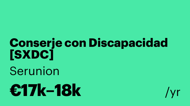 Conserje con Discapacidad [SXDC]