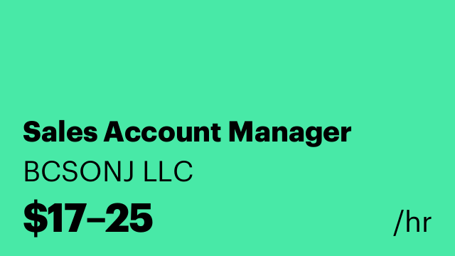 Sales Account Manager