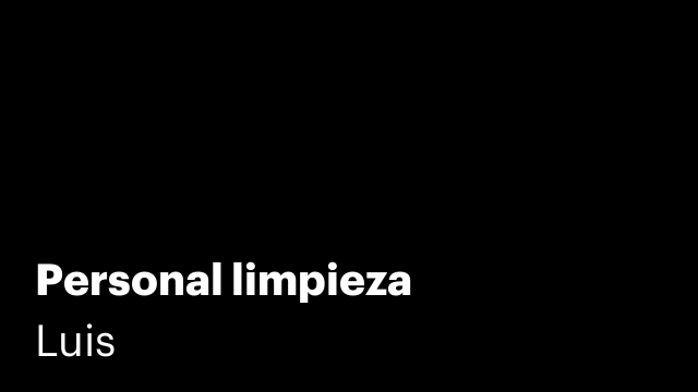 Personal limpieza