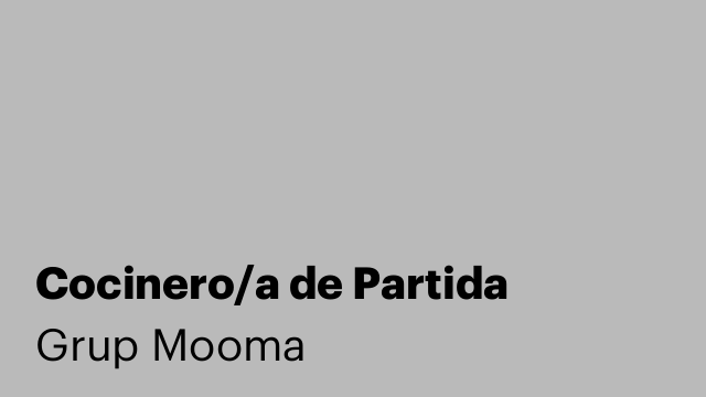 Cocinero/a de Partida
