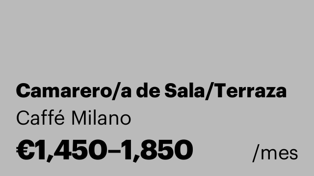 Camarero/a de Sala/Terraza