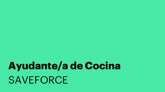 Ayudante/a de Cocina