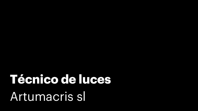 Técnico de luces