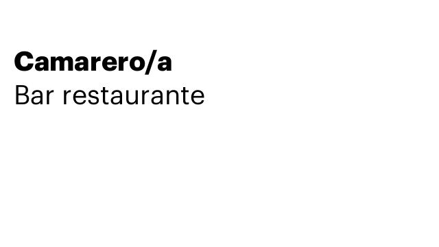Camarero/a
