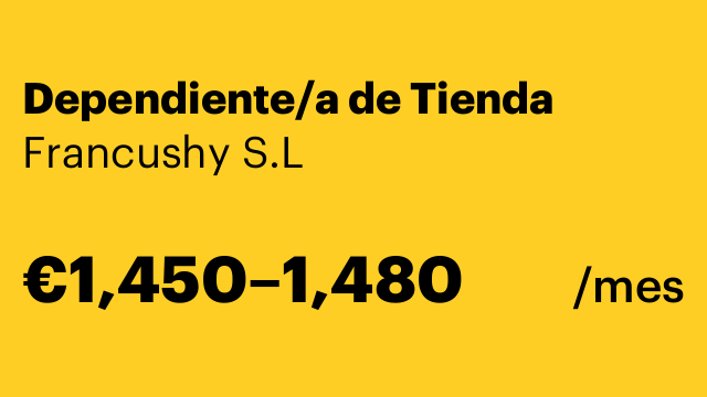 Dependiente/a de Tienda