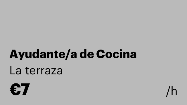 Ayudante/a de Cocina