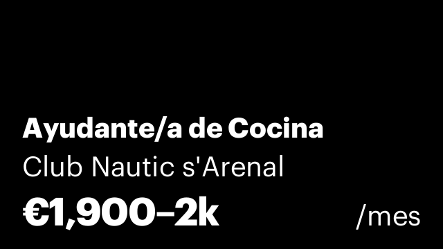 Ayudante/a de Cocina