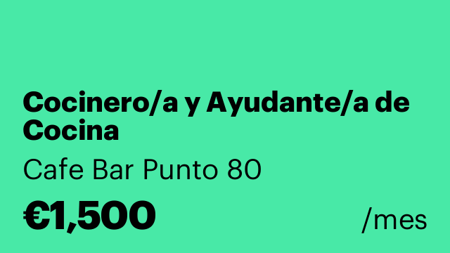 Cocinero/a y Ayudante/a de Cocina