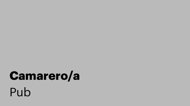 Camarero/a