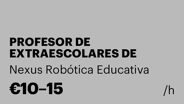 PROFESOR DE EXTRAESCOLARES DE ROBOTICA
