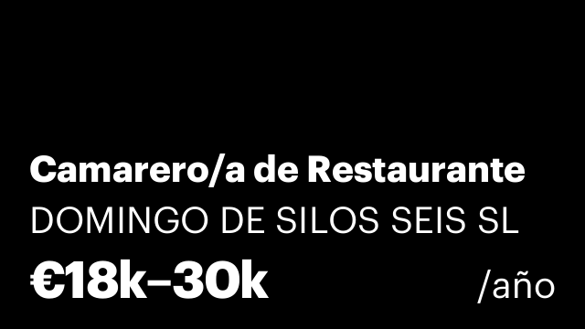 Camarero/a de Restaurante