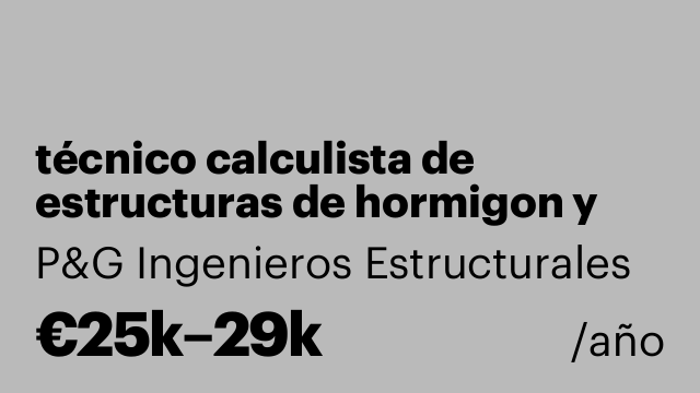 técnico calculista de estructuras de hormigon y metalicas