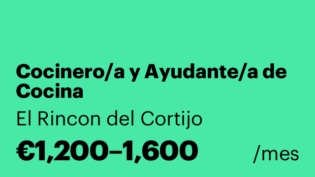 Cocinero/a y Ayudante/a de Cocina