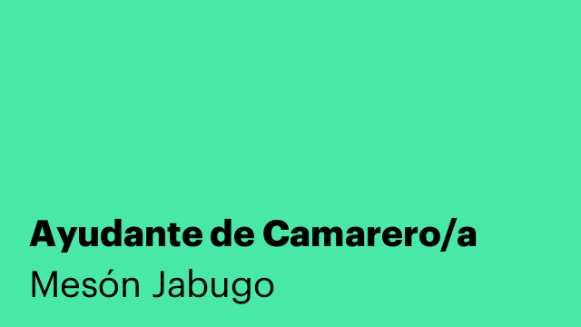 Ayudante de Camarero/a