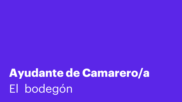 Ayudante de Camarero/a