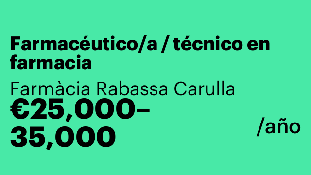 Farmacéutico/a / técnico en farmacia