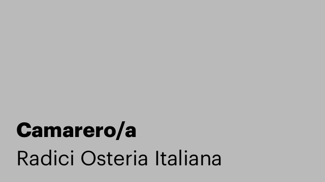 Camarero/a
