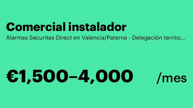 Comercial instalador