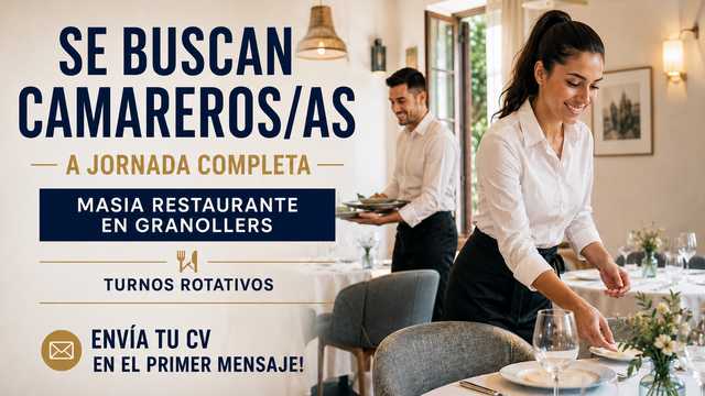 Camarero/a de Masía Restaurante Granollers