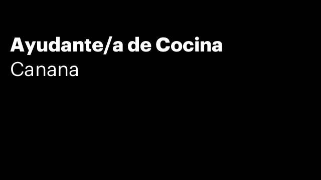 Ayudante/a de Cocina