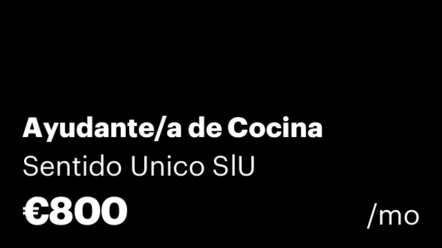 Ayudante/a de Cocina