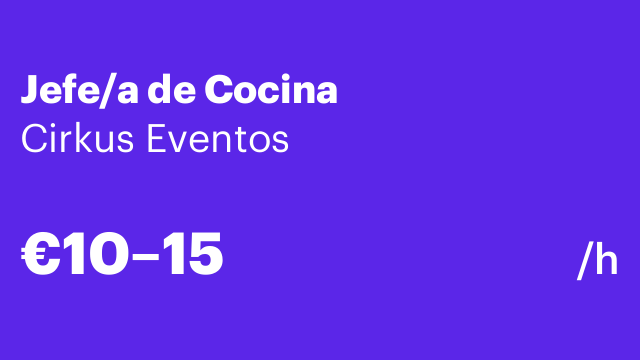 Jefe/a de Cocina